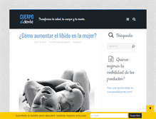 Tablet Screenshot of cuerpoaldente.com